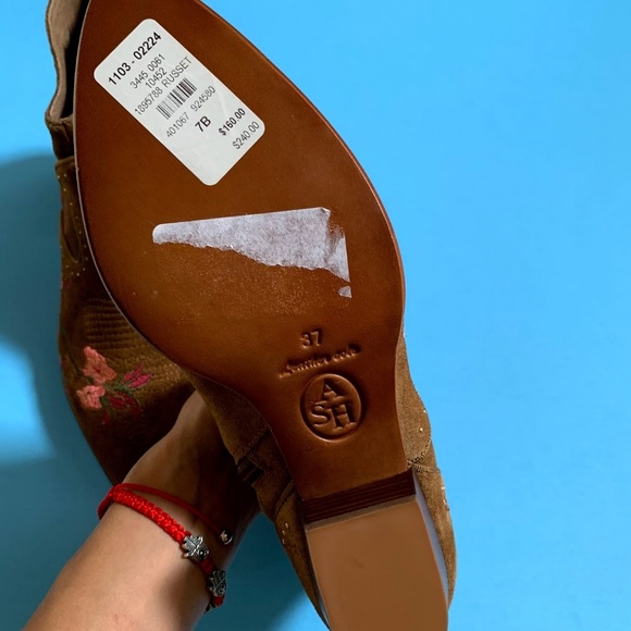 Ash | Heidi Embroidered Western Ankle Booties - Picture 3 of 8